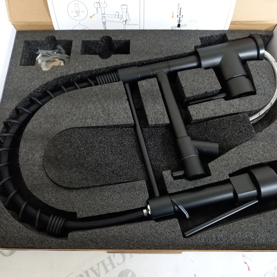 BOXED LIVING AND HOME KTCHEN TAP IN BLACK (K8102)