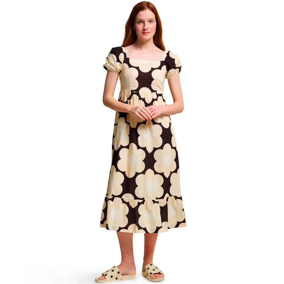 BRAND NEW REGATTA REGATTA WOMENS ORLA KIELY MIDI SUMMER DRESS IN BLACK SIXTIES DAISY - SIZE 20