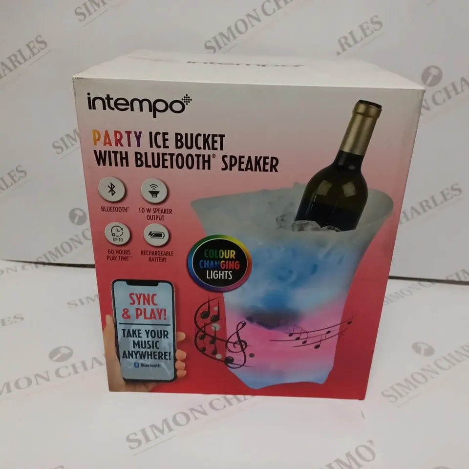INTEMPO PARTY ICE BUCKET WITH BLUETOOTH SPEAKER