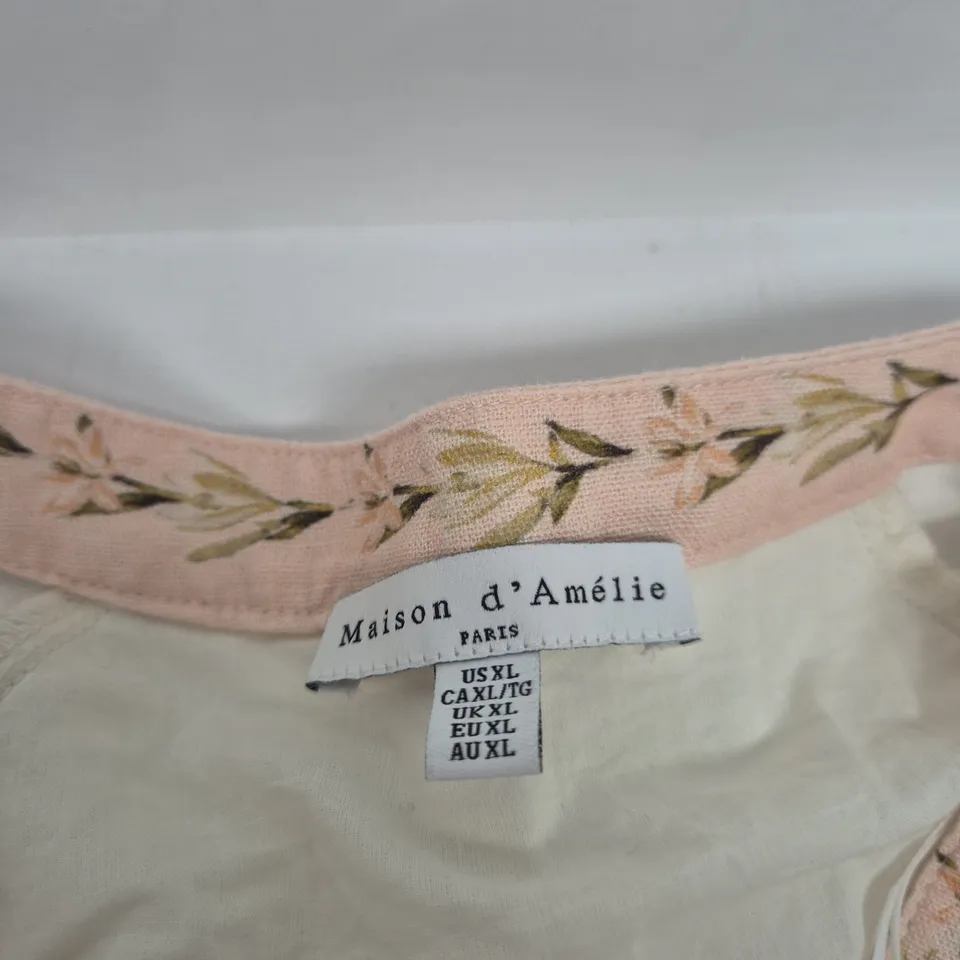 MAISON D'AMÉLIE PARIS FLORAL PRINT DRESS, UK XL (US XL)