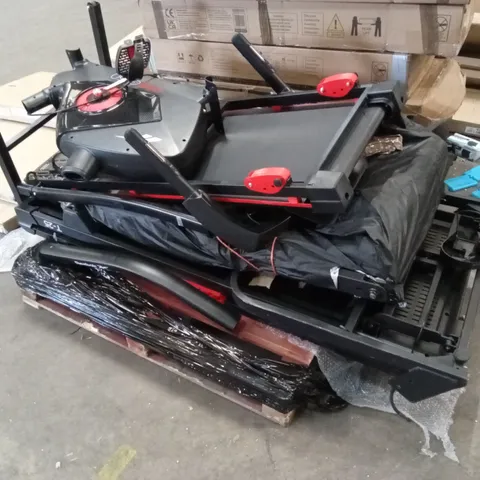 PALLET OF ASSORTED INCOMPLETE OR DAMAGED SPORTS/GYM MACHINES 