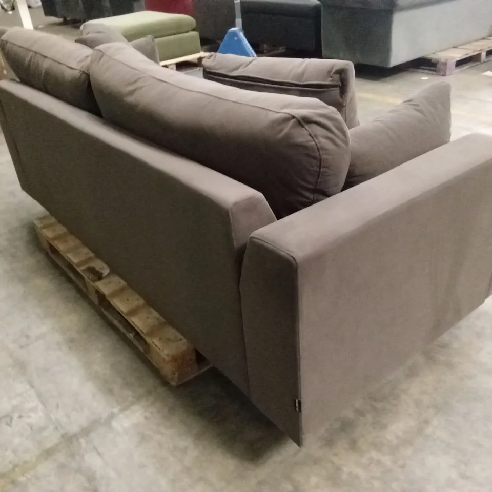 QUALITY DESIGNER DREW 3 SEATER VELVET SOFA