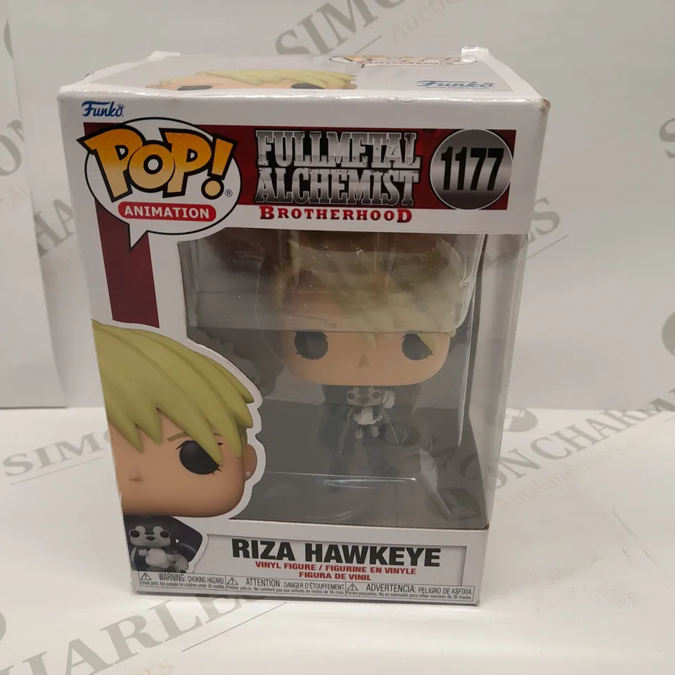 BRAND NEW BOXED POP ANIMATION FULLMETAL ALCHEMIST BROTHERHOOD 1177 RIZA HAWKEYE VINYL FIGURE