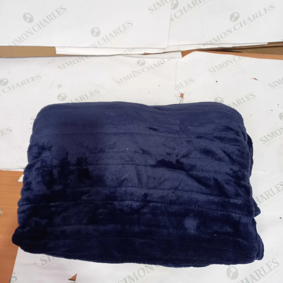 COZEE HOME HEATED NAVY THROW
