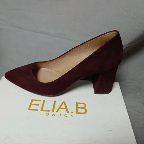 ELIA B LONDON BURGUNDY SUEDE PUMPS – UK 8 (EU 41) – BOXED