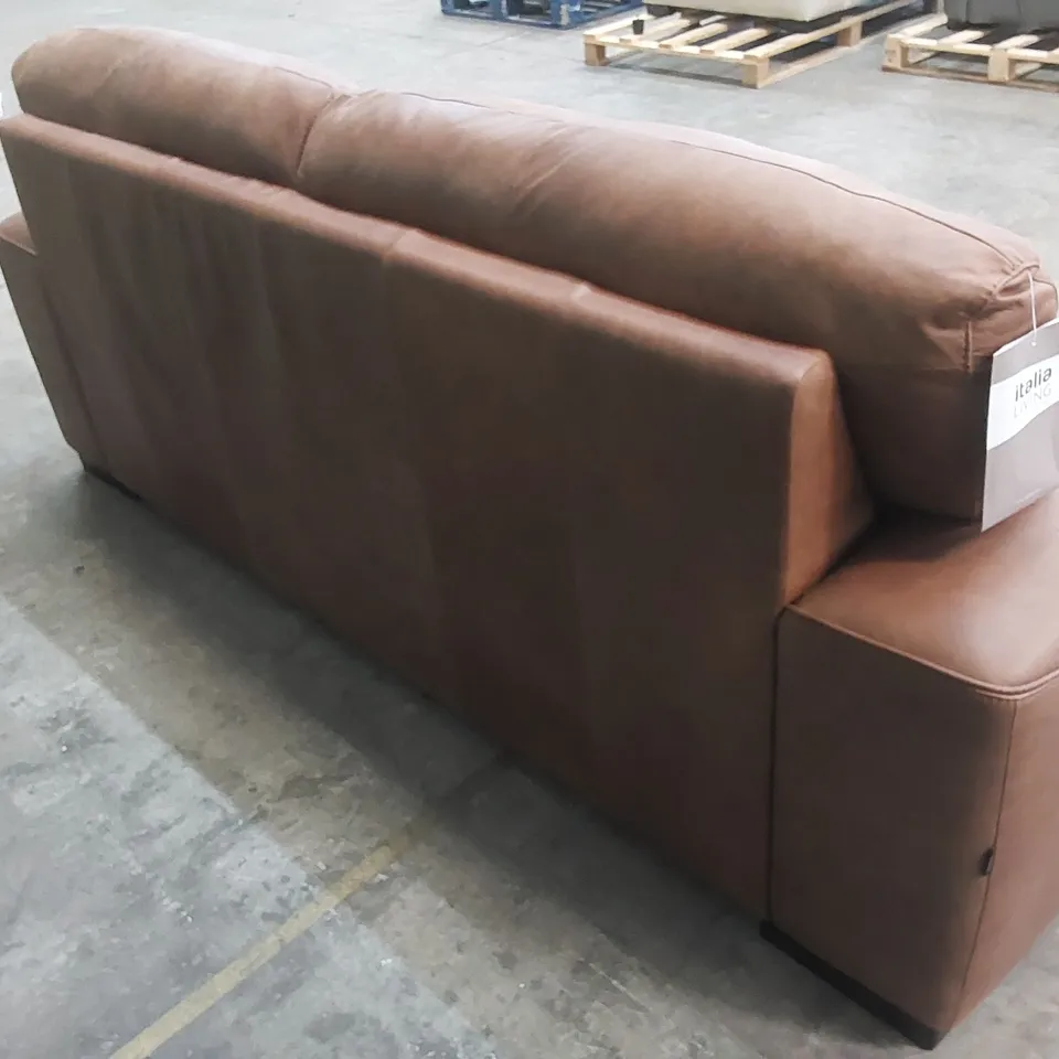 QUALITY DESIGNER ITALIAN MADE ARENA LARGE 3 SEATER LEATHER UPHOLSTERED SOFA 