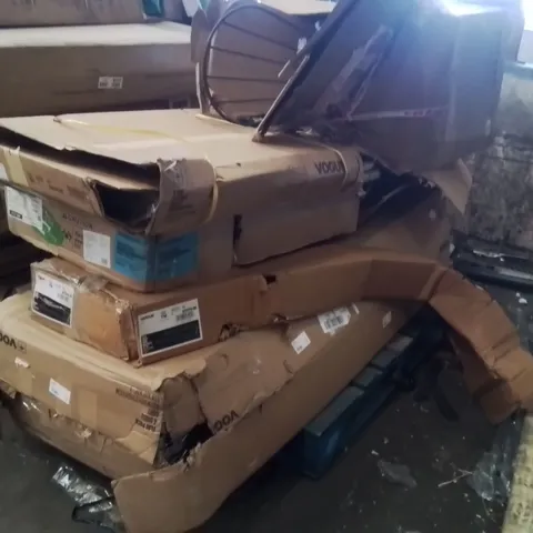 PALLET OF ASSORTED FLATPACKED PRODUCTS TO INCLUDE;WALL SHELF,3TIER TROLLEY,DINING CHAIRS