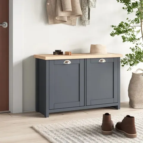 BOXED ELORA 10 PAIR SHOE STORAGE CABINET