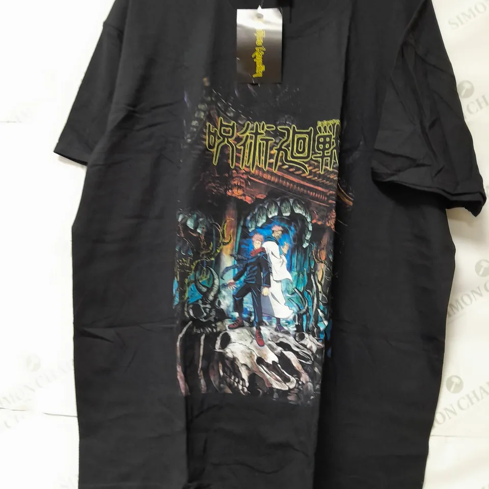 JUJUTSU KAISEN ANIME T-SHIRT BLACK SIZE XXL