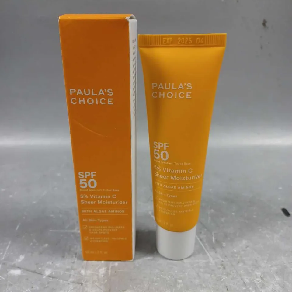 BOXED PAULA'S CHOICE SPF 50 5% VITAMIN C SHEER MOISTURIZER 60ML