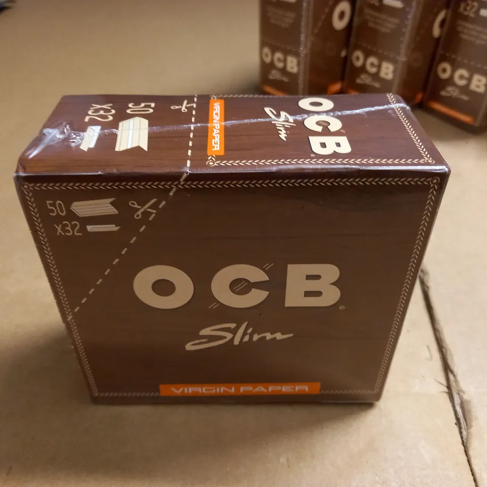LOT OF 6 SEALED OCB SLIM 50-PACKS OF VIRGIN PAPERS