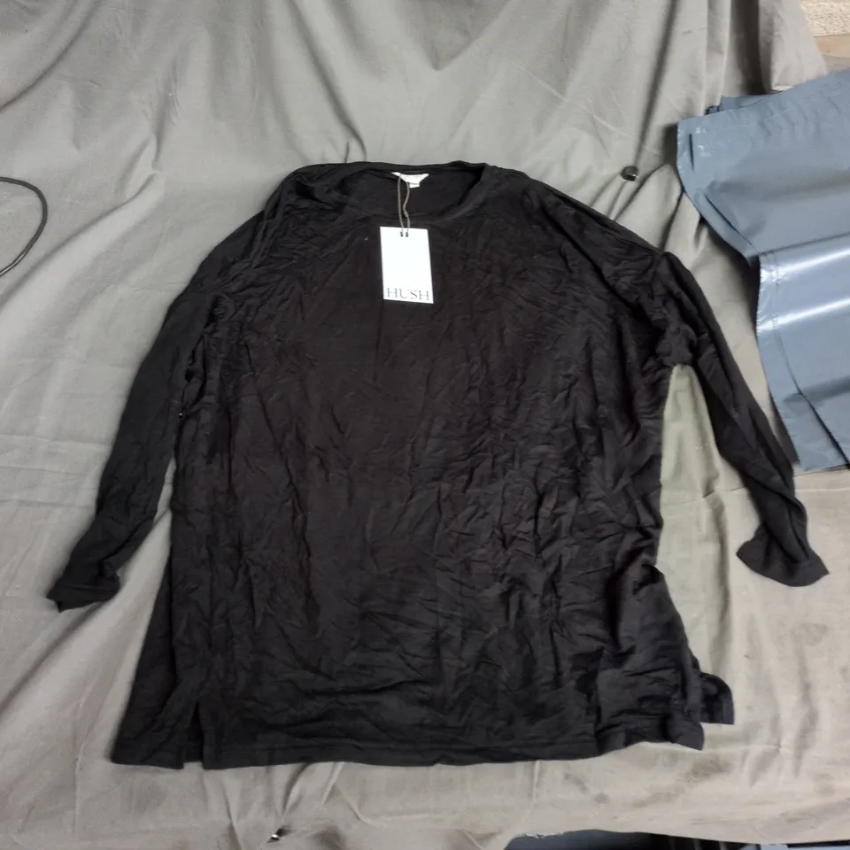 HUSH GILLIAN WIDE JERSEY TOP – BLACK – WOMEN'S S/M