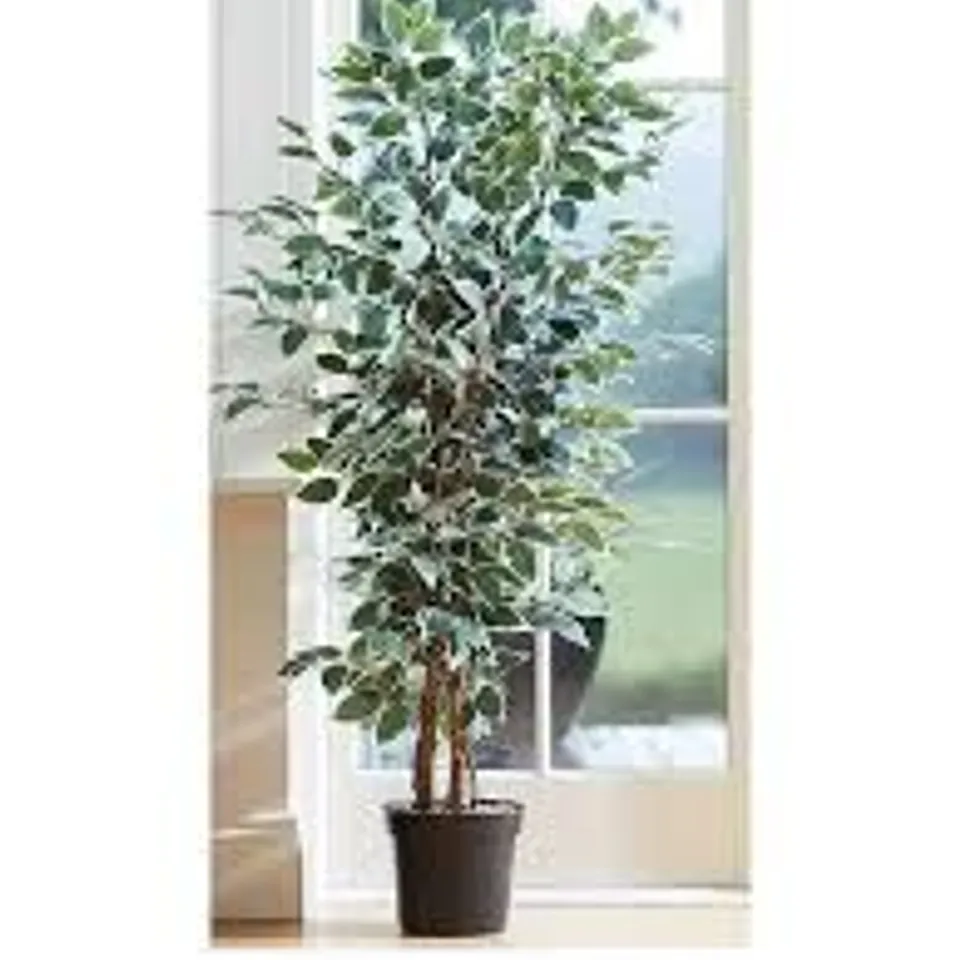 FAUX DÉCOR BY SMART GARDEN PRODUCTS WEEPING FIG ARTIFICIAL PLANT IN POT - COLLECTION ONLY  RRP £44