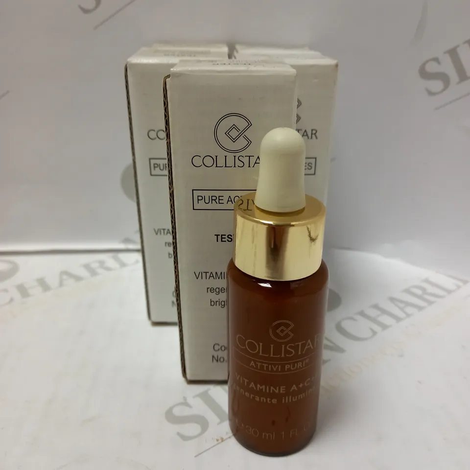 LOT OF APPROX 5 X 30ML COLLISTAR VITAMINE A+C+E RIGENERANTE ILLUMINANTE TESTERS