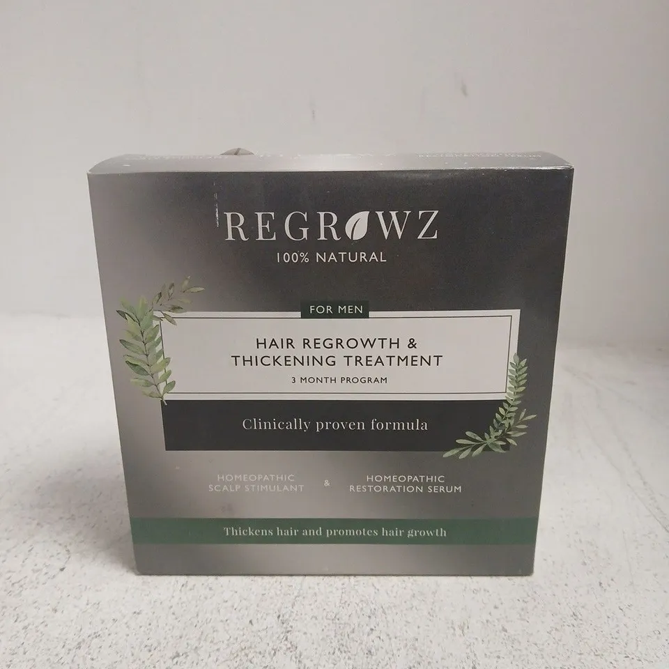 APPROXIMATELY 50 BOXED REGROWZ FOR MEN HAIR REGROWTH & THICKENING TREATMENTS