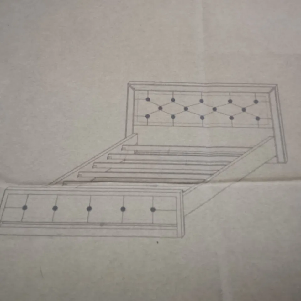 SOFIA 5FT BEDFRAME PARTS IN CREAM - BOXES 1,3 & 4 OF 4 ONLY