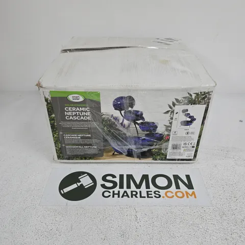 BOXED SMART SOLAR CERAMIC NEPTUNE WATER FEATURE