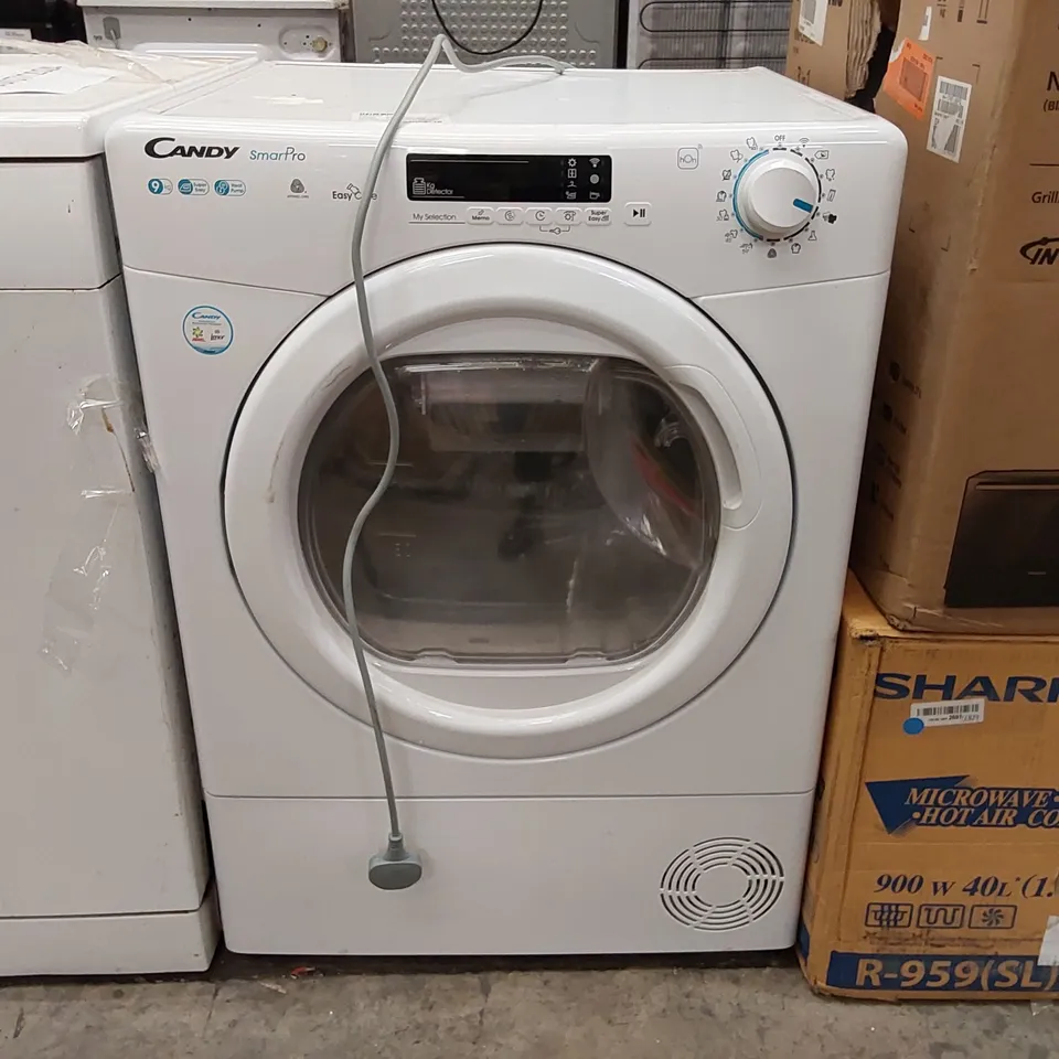 CANDY SMART PRO CSOE H9A2DE-80 9KG HEAT PUMP TUMBLE DRYER, A++ RATED WITH WIFI CONNECTIVITY - WHITE