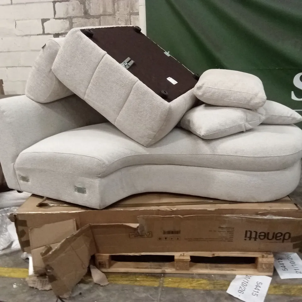 PALLET OF ASSORTED DANETTI INCOMPLETE FURNITURE AND SOFA PARTS AND PIECES