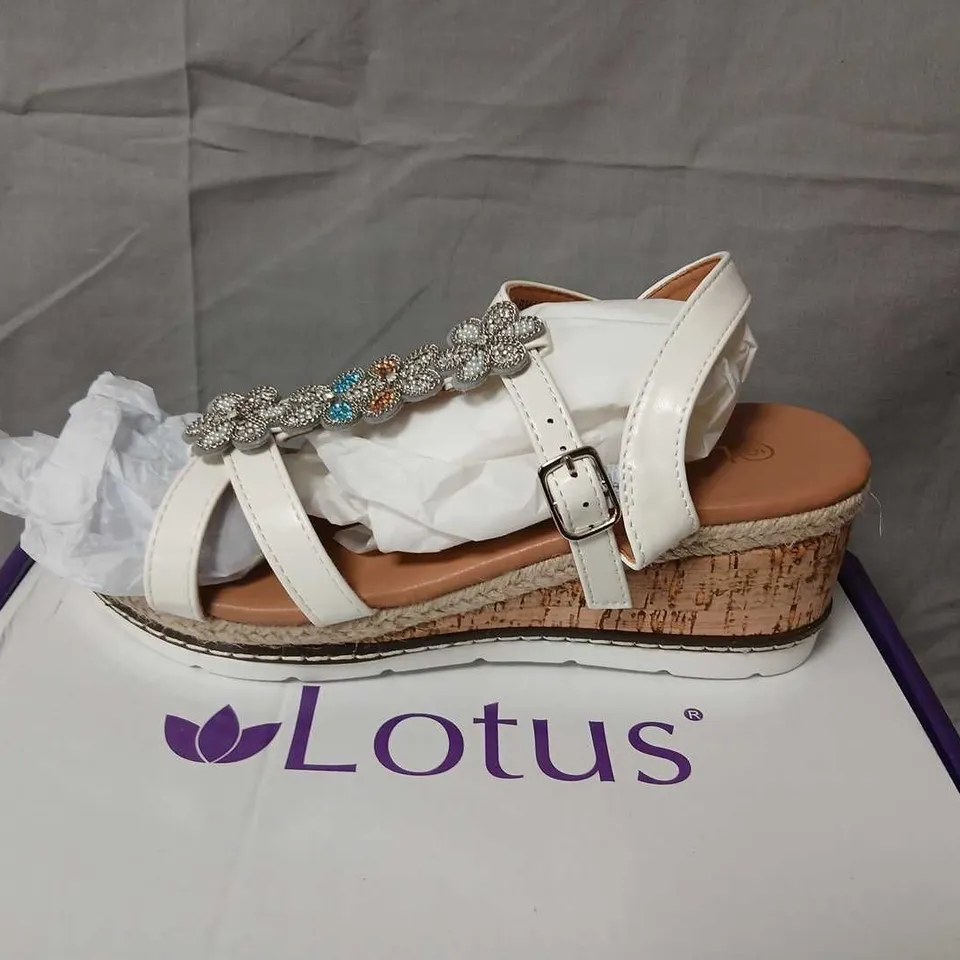 LOTUS LETICA ULP341 WHITE SANDALS – WOMEN'S, UK 5