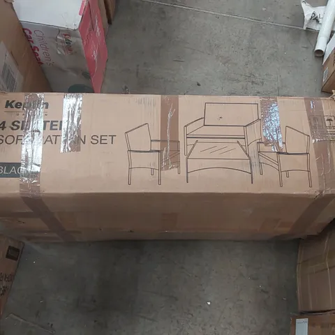 BOXED KEPLIN 4 SEATER SOFA RATTAN SET