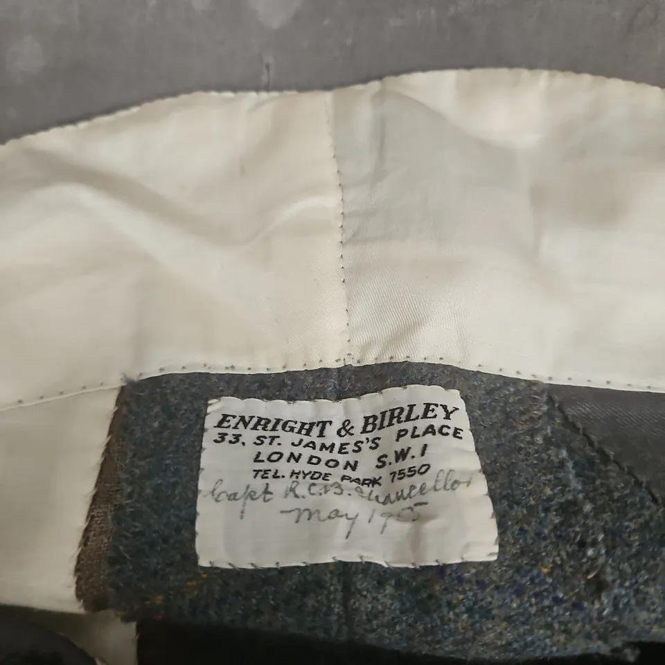 ENRIGHT & BIRLEY LONDON TAILOR TROUSERS – GREY WINDOWPANE CHECK, VINTAGE
