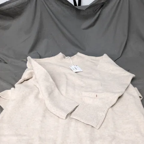 LOS ANGELES ATELIER LARGE BEIGE KNIT SWEATER 