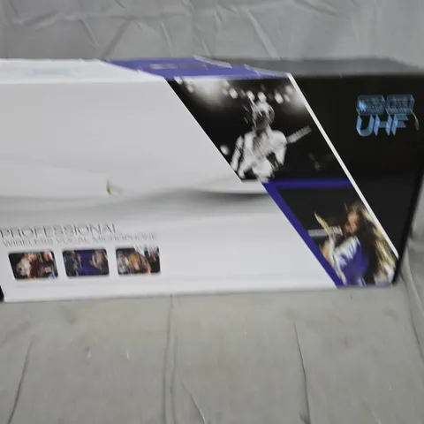 PROFESSIONAL WIRELESS MICROPHONE SYSTEM WITH 4 HANDHELD MICS – BOXED (VERIFY MODEL)