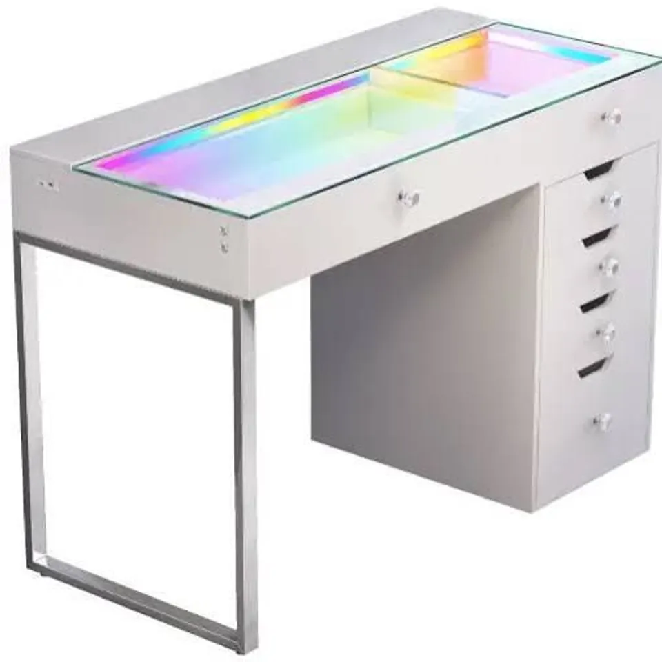 BOXED OLOTU VT-VD8 SIX DRAWERS VANITY DESK SET (2 BOXES)