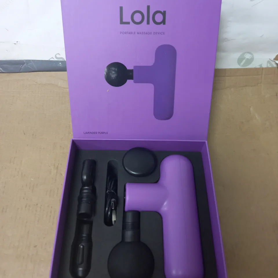 LOLA 4 SPEED HAND HELD MASSAGE GUN PURPLE