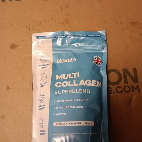 ELAVATE MULTI COLLAGEN SUPERBLEND – CHOCOLATE FLAVOUR, 240G (UK MADE)