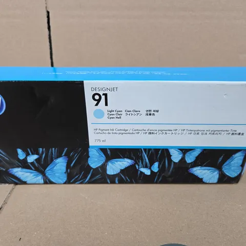HP DESIGNJET 91 LIGHT CYAN PIGMENT INK CARTRIDGE 