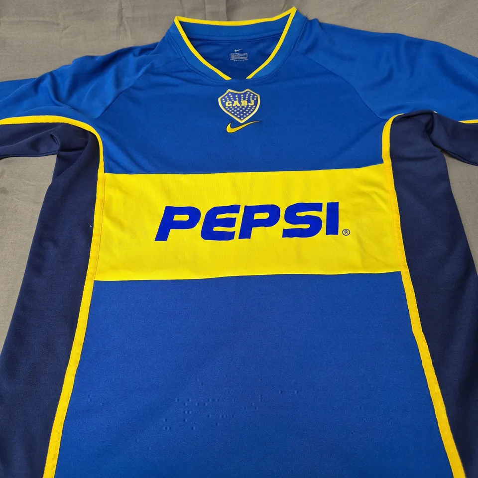 RETRO BOCA JUNIORS HOME JERSEY SIZE L