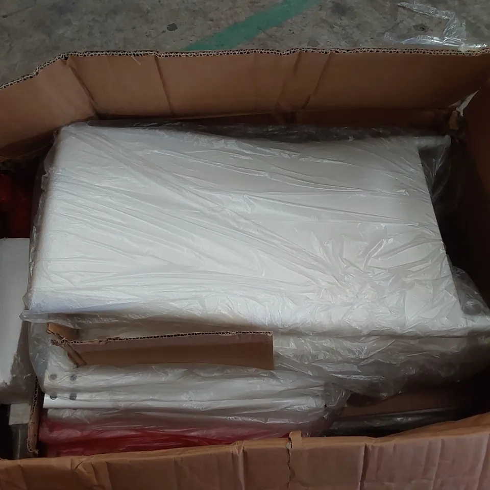 BOXED SET OF 6 FAUX LEATHER DINING CHAIRS - WHITE (1 BOX)