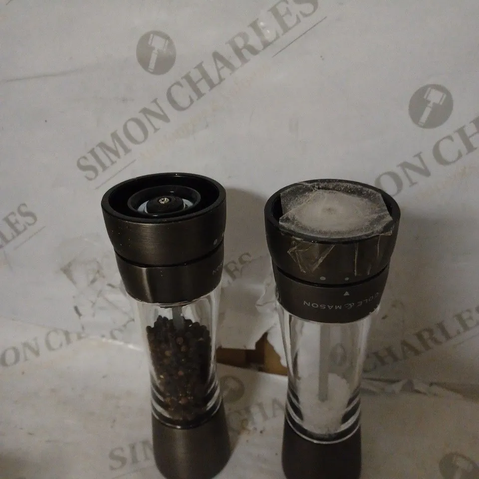 COLE & MASON H332028 DERWENT TITANIUM SALT AND PEPPER MILLS