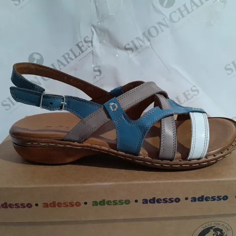 ADESSO TAN BUCKLE PLATFORM SANDALS -SIZE 6