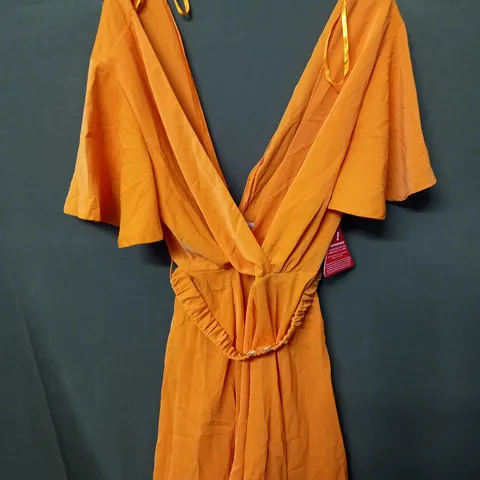 AX PARIS ORANGE BELTED DRESS - 10