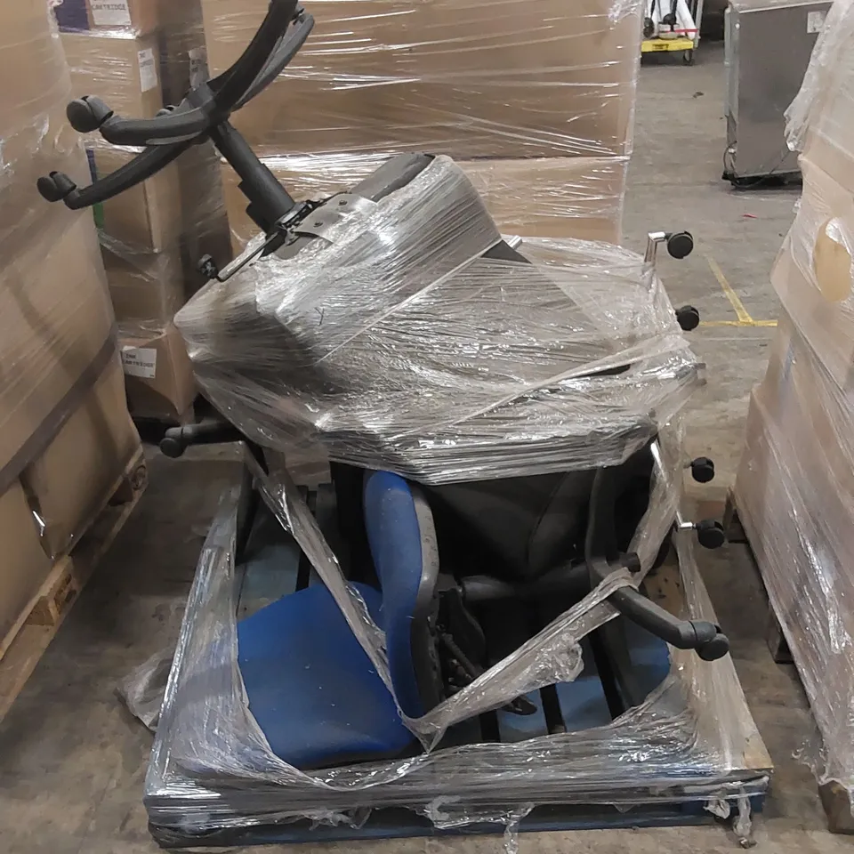 PALLET TO CONTAIN AN ASSORTMENT OF OFFICE CHAIRS