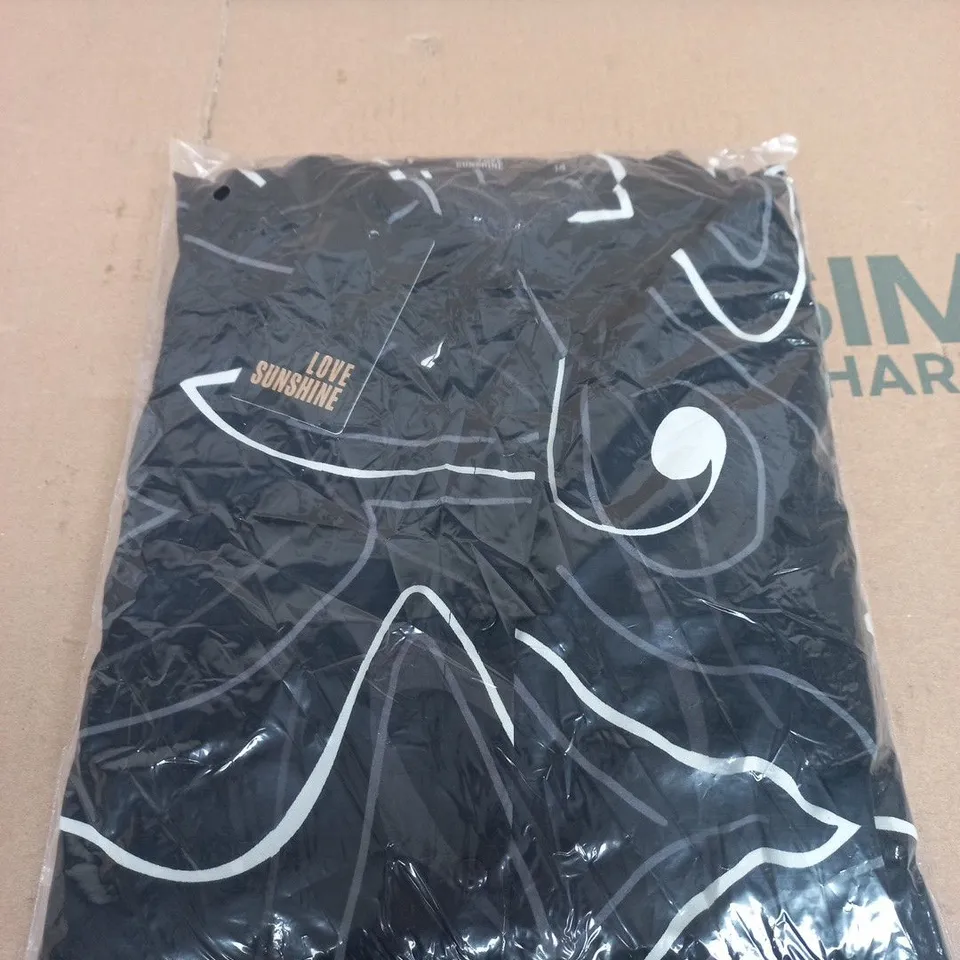 LOVE SUNSHINE TOP – BLACK, UK SIZE 14 