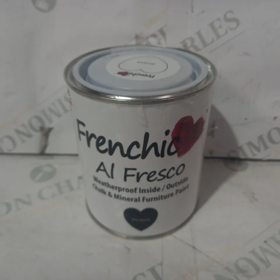 FRENCHIC AL FRESCO CHALK & MINERAL FURNITURE PAINT IN BLACKJACK (750ML) - COLLECTION ONLY
