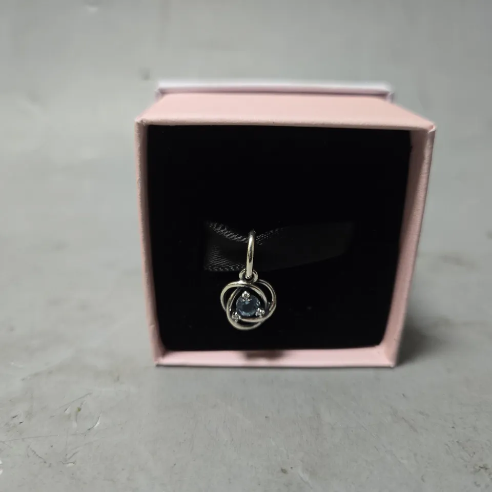 BOXED PANDORA MARCH ETERNITY CIRCLE DANGLE CHARM 
