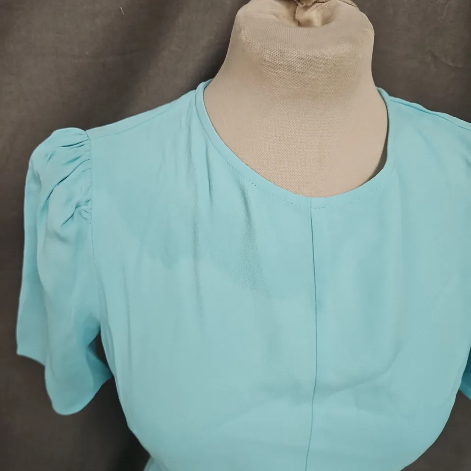 GHOST JASMINE DRESS IN TURQUOISE SIZE 8