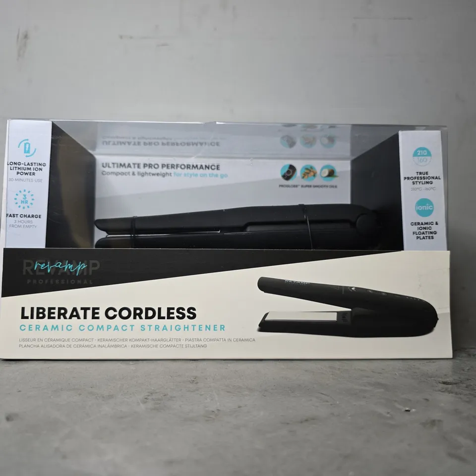 BOXED REVAMP LIBERATE CORDLESS CERAMIC COMPACT STRAIGHTENER ST-1700-EU2