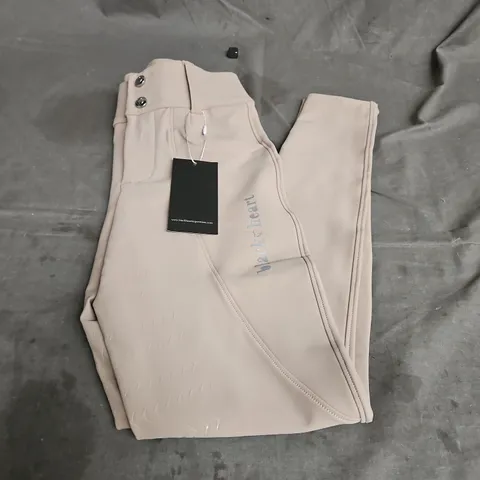 BLACK HEART EQUESTRIAN CARA HYBRID FULL GRIP PANTS IN VANILLA BISCUIT SIZE XS