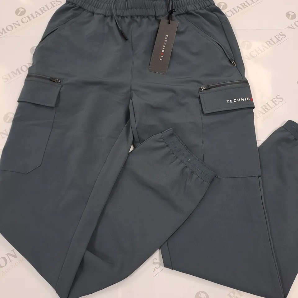 TECHNICALS DARK GREY CARGO TROUSERS - XS