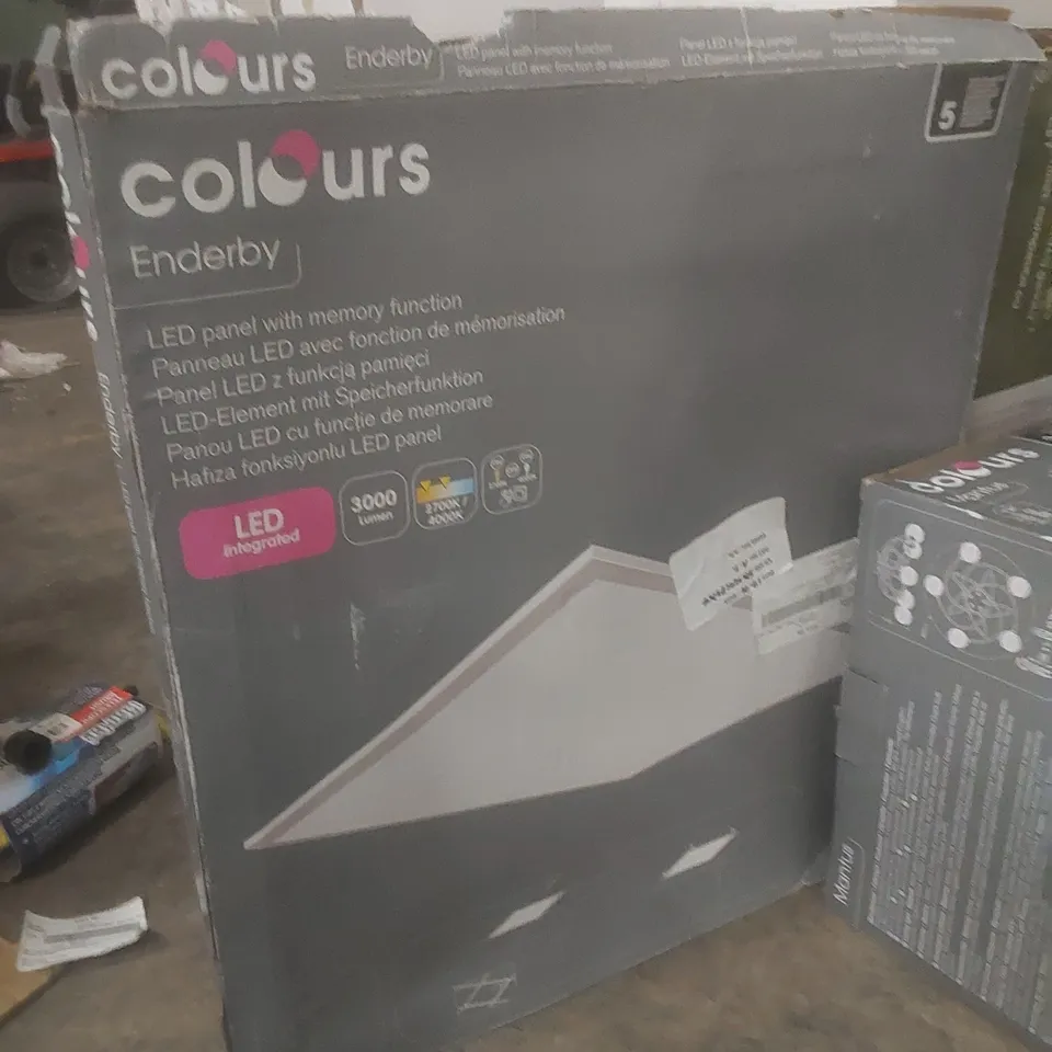 BOXED COLOURS ENDERBY LED CEILING PANEL 