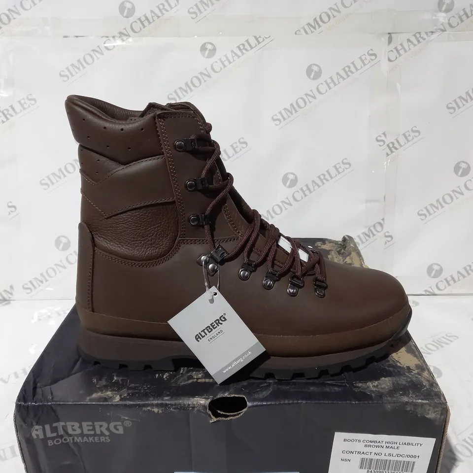 ALTBERG NEW DEFENDER COMBAT BOOT BROWN LEATHER SIZE 10