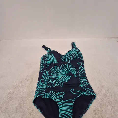 WHITE STUFF SPLASH CONTROL SWIMSUIT NAVY MULTI, UK 10