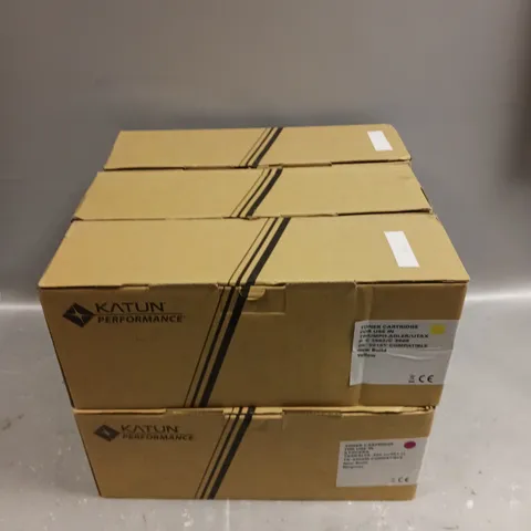 APPROXIMATELY 6 ASSORTED KATUN PRINTER TONER CARTRIDGES IN VARIOUS COLOURS