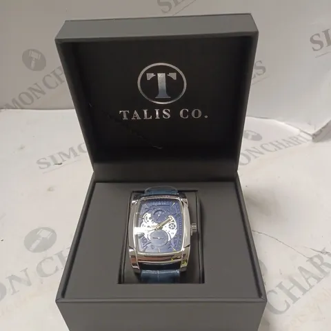 MENS TALIS CO WATCH – MOON PHASE MOVEMENT – SUB DIAL – GENUINE LEATHER STRAP